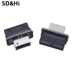 케이블 Type-E Female To USB 3.0 19 PIN Male Adapter Internal Vertical Header Splitter For Type C Mot