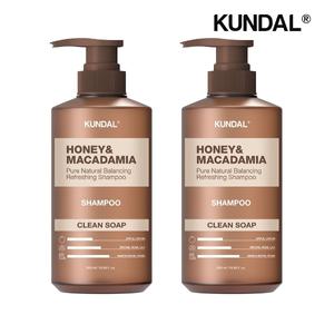 쿤달 허니 앤 마카다미아 네이처 샴푸 클린솝 500ml x2개