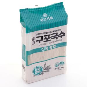 마산몽고 몽고 구포국수 중면 3kg/진공 중면/진공 반죽/30인분/1급 소맥분