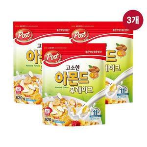 포스트 고소한 아몬드 후레이크 620g 3개