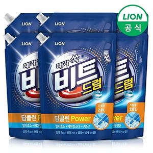 [비트]비트 세탁세제 딥클린파워 액체 2L리필(드럼) 6개
