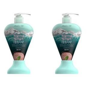 페리오 죽염 히말라야 핑크솔트 담은 펌핑치약 아이스카밍민트 285g x 2개