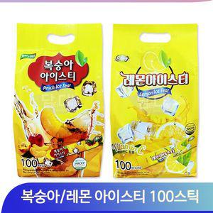 대용량 아이스티 레몬 복숭아 100스틱 탕비실 사무실 여름 음료 분말 가루