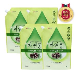 자연퐁 주방세제 솔잎 리필형 1.18L x 4개