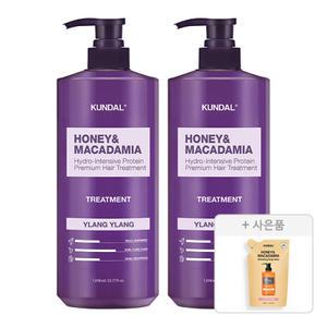 쿤달 네이처 트리트먼트, 일랑일랑, 1058ml, 2개 + 증정(바디워시 리필팩, 베이비파우더, 400ml)