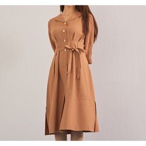 [미쏘][미쏘]턱 디테일 카라 롱원피스(MIWOWA912B).
