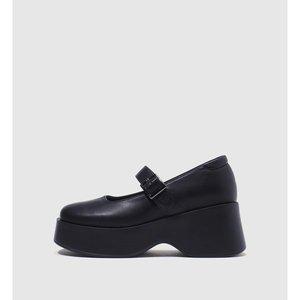 [네츄럴플렉스]F23P521 소호 스퀘어 플랫폼 메리제인 플랫슈즈 6CM [BLACK]