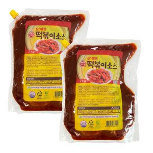 오뚜기 오쉐프 떡볶이소스 2kg (스파우트팩) 2개