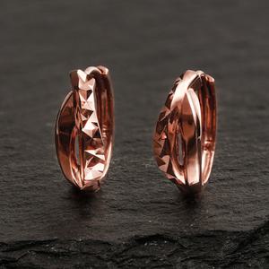 14K 18K 원터치 귀걸이 컷팅 골드 볼드 여성 패션 핑크골드 셀무드 금귀걸이