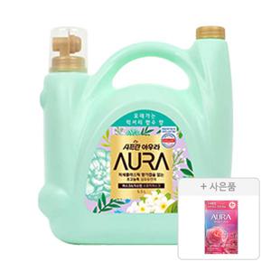아우라 초고농축 섬유유연제 스모키머스크, 5.5L, 1개 + 증정(생화캡슐 리필 피오니로즈, 680ml, 1개)