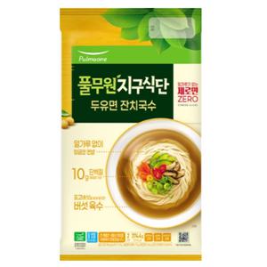 풀무원지구식단 [식물성지구식단] Silky두유면 잔치국수 2인분 (374.4g) 홈파티 자취 여름 야식 간식 374.4