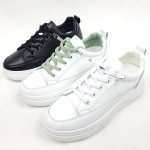 순이의신발장 5cm 키높이 발편한 통굽 여성 화이트 스니커즈 흰색 가죽 여자 운동화