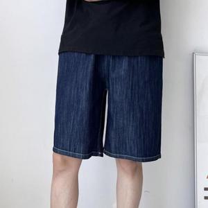 [OFM75QOQ]린넨 남자 반바지 와이드 팬츠 린넨 청바지