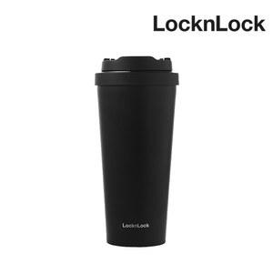 락앤락 데일리 원터치클립 텀블러 550ml 블랙 스텐 보온 보냉 손잡이 차량용 LHC3249NBLK