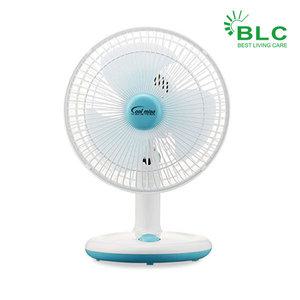 [국산] 탁상용 미니선풍기 8인치 저소음 풍속조절 자동회전 블루