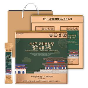 개성고려삼인 6년근 고려 홍삼정 골드녹용 홍삼 스틱, 12g, 30개입, 1개