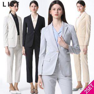 [리스트]LIST)] 린넨 베이직 재킷+스트레이트 팬츠 2종세트 (택가격506000원)