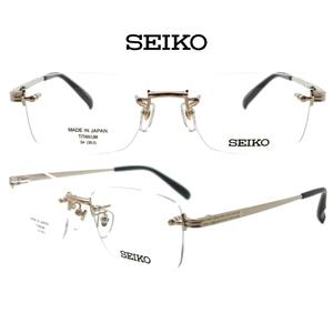 SEIKO 사각 무테 패션 명품 일제 세이코 SJ9815 골드 경량 가벼운 티타늄 안경 안경테