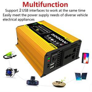 배터리 클립이 있는 LED 단일 디지털 디스플레이, 진정한 순수 사인파 인버터, DC 12V AC 110V 220V 50Hz 3