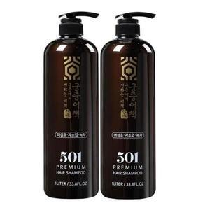 한방 어성초샴푸 1000ml+1000ml 약산성 두피샴푸 저자극 지성 대용량 프리미엄 녹차 자소엽