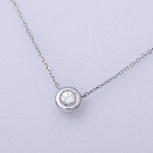 [샤밍주얼리]3부 천연 다이아 목걸이 베젤 GIA 프로포즈 결혼 기념일 여자 선물
