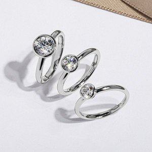 [샤밍주얼리]5부 7부 천연 다이아 반지 우신 GIA 마일드 베젤 링 프로포즈 웨딩 결혼