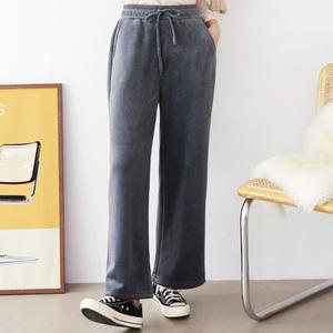 까르죠아 겨울 골덴 와이드 팬츠 겨울기모바지 여자 여성 하원 등원룩