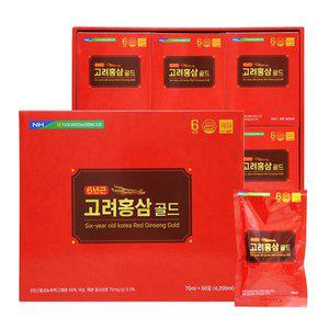 [지리산마천농협]6년근 고려홍삼골드(70mLx60포) 1세트 + 쇼핑백 동봉
