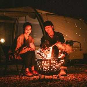 네이처하이크 신형 특대형 폴딩 화로대 야외 캠핑 감성 불멍 휴대용 모닥불 장작 난로(마켓플러스용)