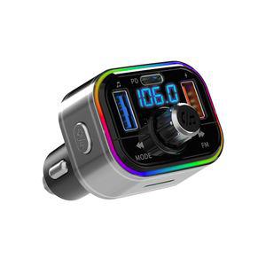 7in1 블루투스 무선 카팩 무드등 핸즈프리 고속 충전 시거잭 시가잭 차량용 멀티 USB 듀얼 2포트