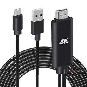 4K 충전 미러링케이블 USB타입 C타입toHDMI 핸드폰efg304