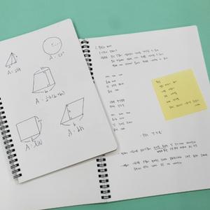 A4크기 줄없는공책 무선노트 무지연습장 스프링노트