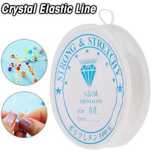 수예 자수 보석 만들기용 탄성 구슬 와이어 0.4-1.2mm 투명 크리스탈 쥬얼리 스트링 라인 DIY 팔찌 공예