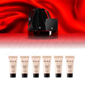 헤라 손거울 벨벳 파우치 set & 헤라 하이드레이팅 프라이머 30ml (5ml 6개) 세트