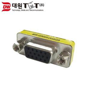 3열 15핀 암암 F/F VGA(RGB) 케이블 변환 젠더 RGBFF