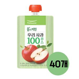 풀무원 풀스키친 우리사과100 100ml 40개 어린이 음료 주스 유치원주스