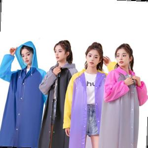 4장세트 남녀공용 다회용 EVA 두꺼운 투톤 우비 캠핑 비옷 우의 등산