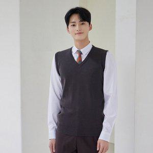 교복몰 보풀방지 그레이 롱 교복조끼(남자) 교복 (WFGPWJD)