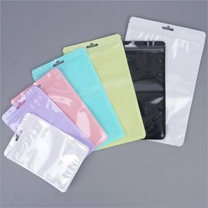 컬러 파우치 고품질 100P 다용도 포장봉투 10 소분 선물 상품 지퍼백 16cm 포장
