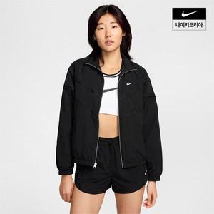 [매장정품] 나이키 NIKE 바람막이 윈드러너 여성 루즈 UV 우븐 풀집 재킷 FV6305-010