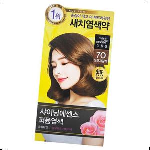 빛나는 올뉴 샤이닝에센스 7O 오렌지갈색 새치염색약 미쟝센