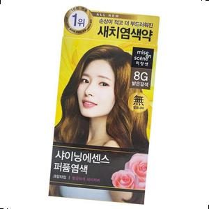 올뉴 샤이닝에센스 8G 밝은갈색 새치염색약 미쟝센 미장센염색