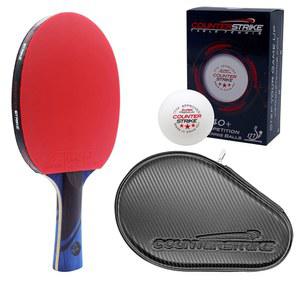 ITTF 전 승인 번들(하드 케이스 팬텀 세트 조립 패들 공 탁구 라이트 6개 | 공격형 및 포함)