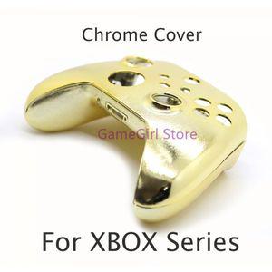 Xbox 시리즈 X S 교체용 크롬 도금 전면 후면 하우징 쉘 페이스 플레이트 커버 케이스 1 세트
