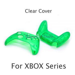 투명 플라스틱 전면 후면 커버 하우징 쉘 페이스 플레이트 케이스 Xbox 시리즈 X S 컨트롤러 교체용 1 세트
