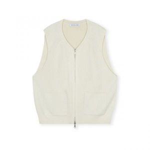 [정품] 비슬로우 데일리 코트 퍼 야상 패딩 재킷 BESLOW MILITARY KNIT ZIP-UP VEST IVORY542943