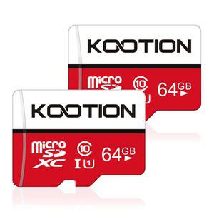 쿠티온 64GB 마이크로 SD 카드 2팩, SDXC 메모리 클래스 10 UHS-I, C10, U1, 어댑터 포함 고속 TF 플래시