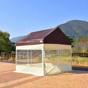 접이식 캐노피 야외 바람막이 그늘막 옥상 테라스 포장마차 운동회 행사용 메가 투명지퍼 풀세트 3X2