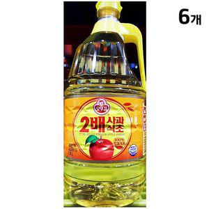 2배 식초 1.8L X6 주방용품 사과식초