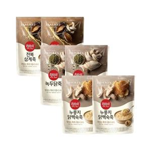 햇반죽 전복삼계죽 420g x2개+녹두닭죽 420g x2개+누룽지닭백숙죽 420g x2개